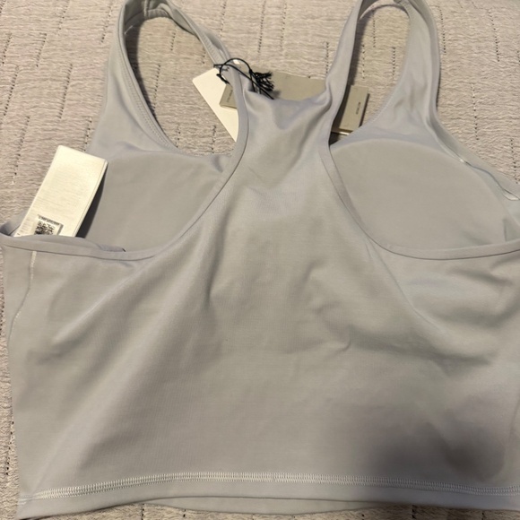 Adidas x Stella McCartney True Strength Yoga Crop Top in Clear Onix Size Medium - Picture 4 of 4